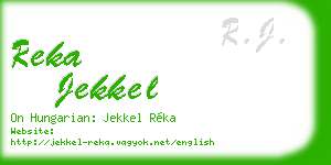 reka jekkel business card