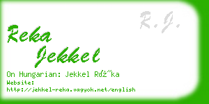 reka jekkel business card